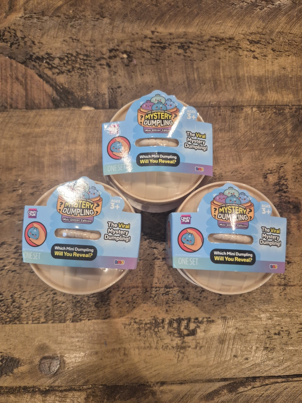 3 Pack MINI Dumpling Five Below New In Package Glitter Edition
